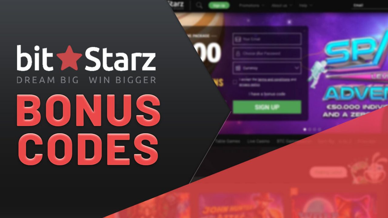 BitStarz Casinon bonuskoodien kampanjagrafiikka