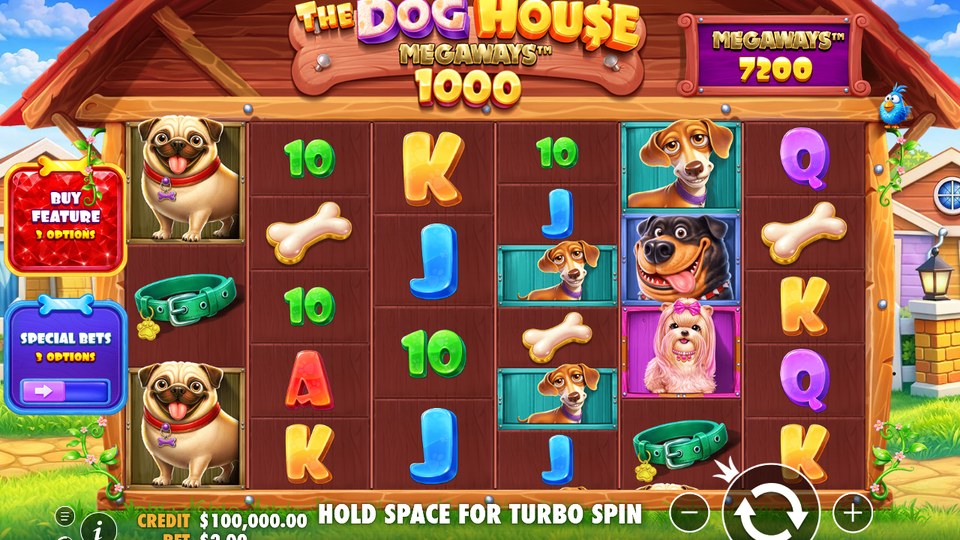 The Dog House Megaways 1000 base game